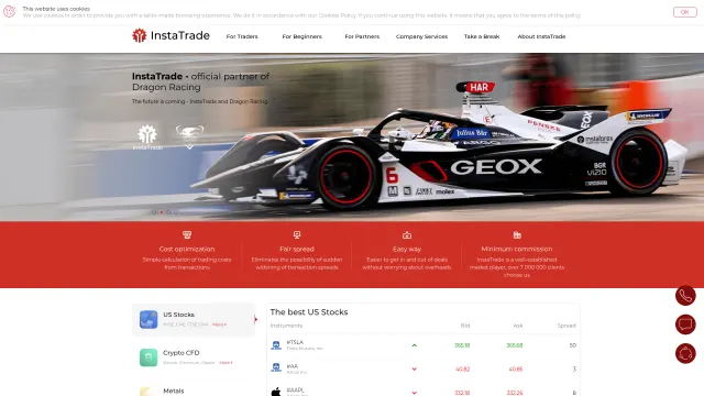 Captured rendering of instatrade.com