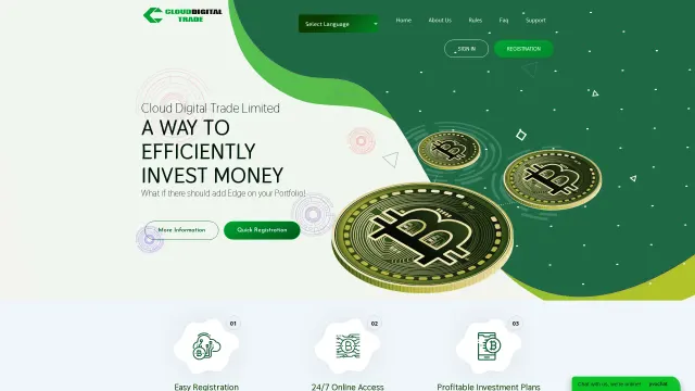 Captured rendering of clouddigitaltrade.com
