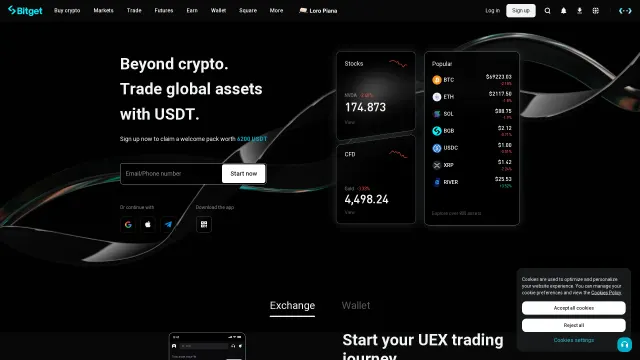 Captured rendering of bitget.com