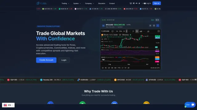 Captured rendering of fstrade.market