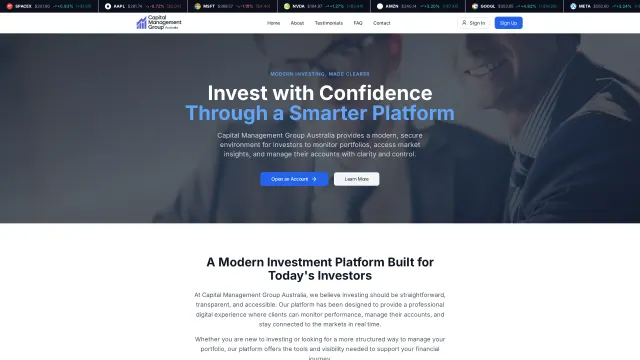 Captured rendering of capitalmanagementgroupaustralia.com