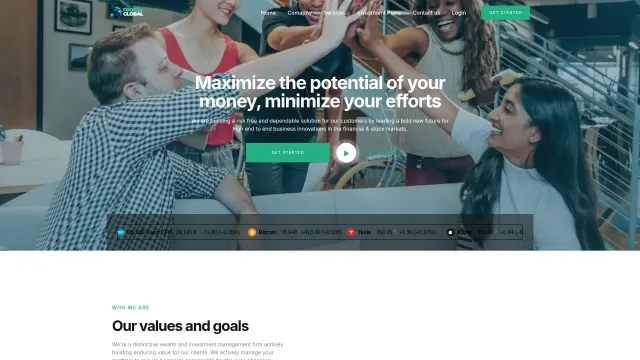 Captured rendering of finxcelglobal.org