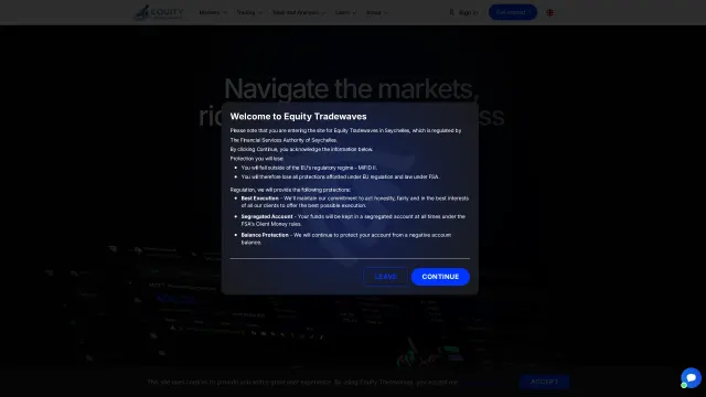 Captured rendering of equitytradewaves.com