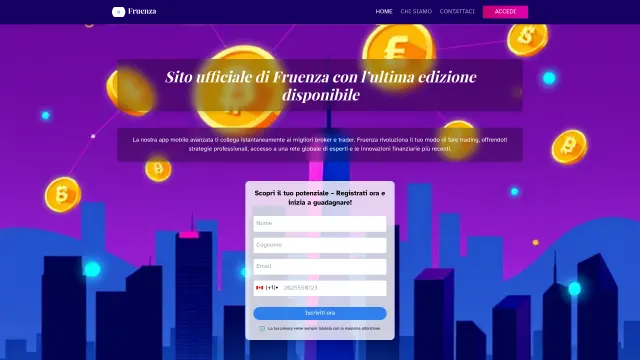 Captured rendering of fruenza.info