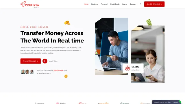 Captured rendering of truoviafin.com