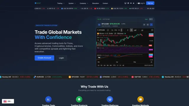 Captured rendering of unietrade.com