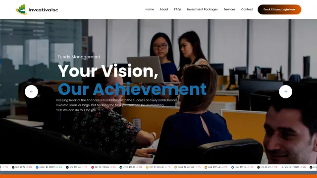 Captured rendering of investivalscltd.com