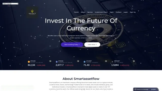 Captured rendering of smartassetinvestors.com