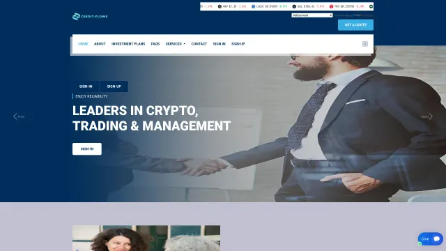 Captured rendering of credit-flows.com