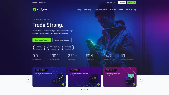 Captured rendering of titanfx.com