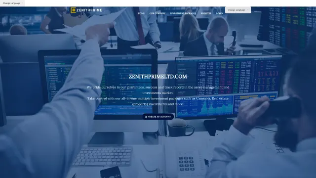 Captured rendering of zenithprimeltd.com