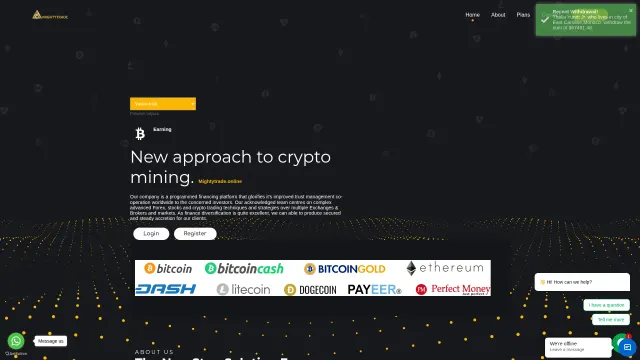 Captured rendering of mightytrade.biz