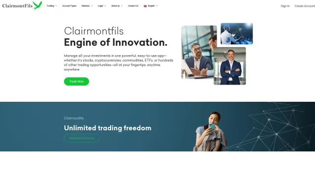 Captured rendering of clair-montfils.com