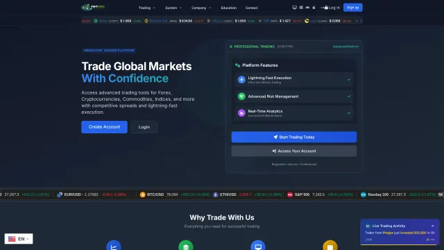 Captured rendering of futuracommodities.com
