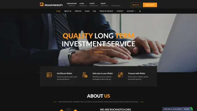Captured rendering of rocknotch.org