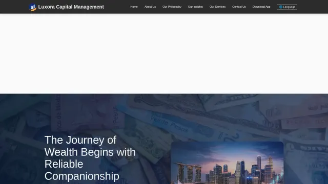 Captured rendering of luxoracap.com
