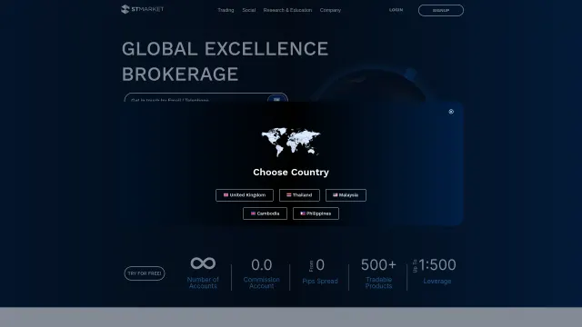 Captured rendering of stmarket.com