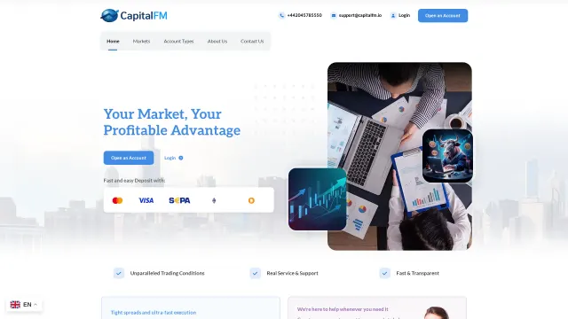Captured rendering of capitalfm.io