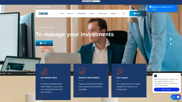 Captured rendering of anafitrade.net