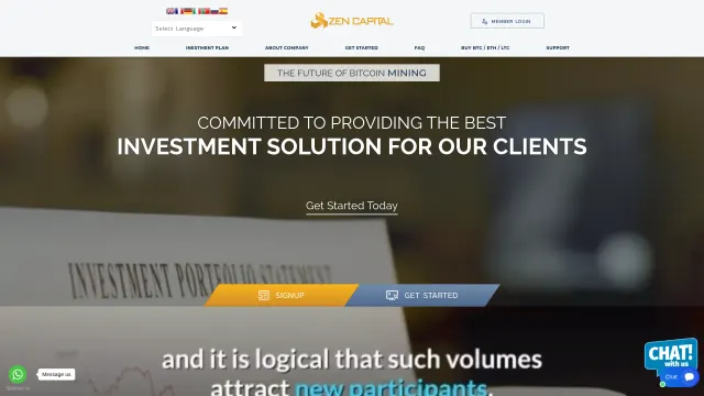 Captured rendering of zen-capital.co