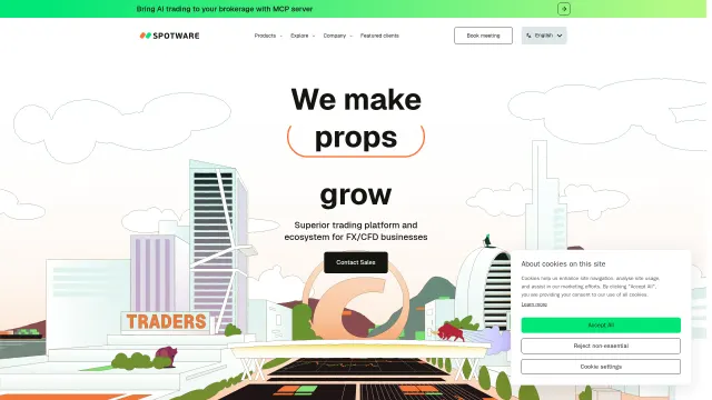 Captured rendering of spotware.com