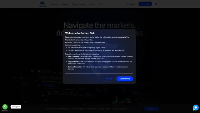 Captured rendering of goldenoakbk.com