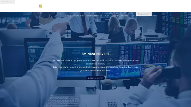 Captured rendering of eminenceinvest.net