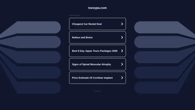 Archived rendering of txexypa.com, captured by an earlier scan