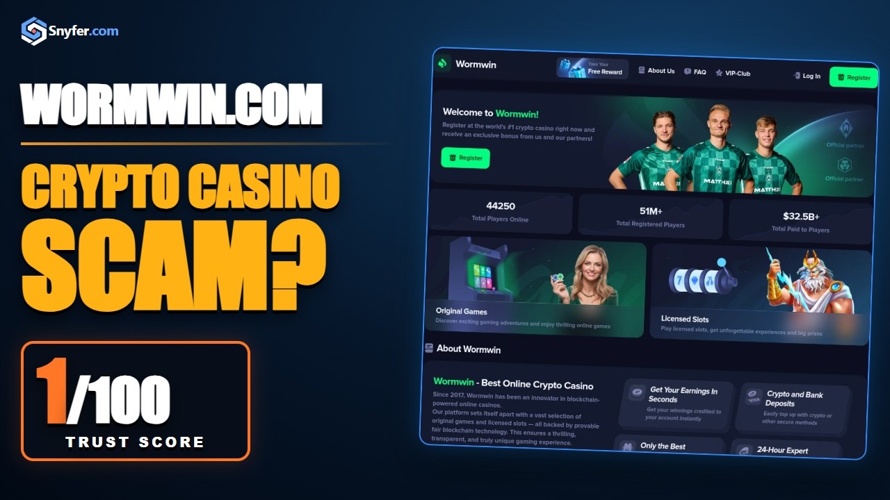 Wormwin.com: Crypto Casino SCAM Exposed